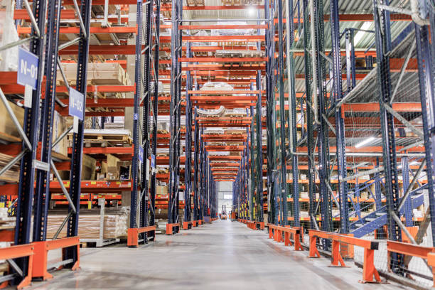 istock A modern warehouse with many shelves for storing goods. 1976228347