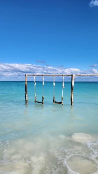 istock Hammocks at caribbean sea 1976237291