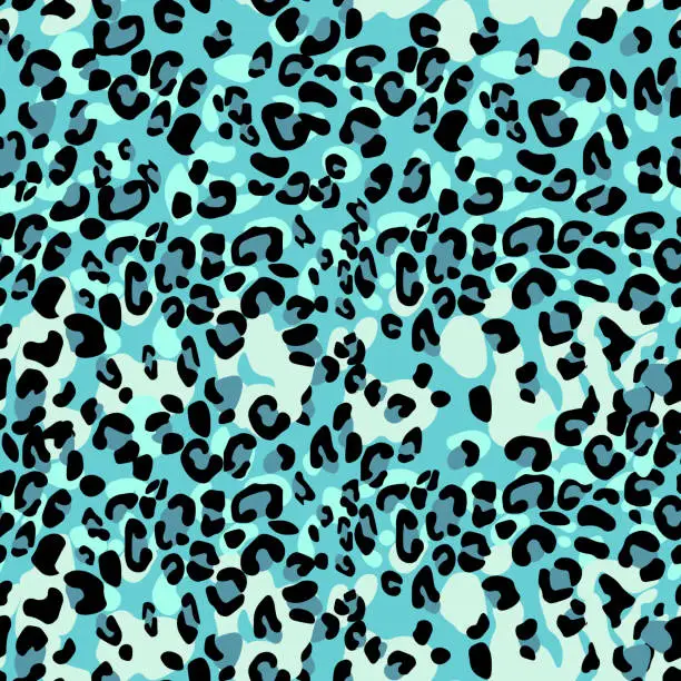 Vector illustration of Abstract modern leopard seamless pattern. Animals trendy background. Color decorative vector stock illustration for print, card, postcard, fabric, textile. Modern ornament of stylized skin