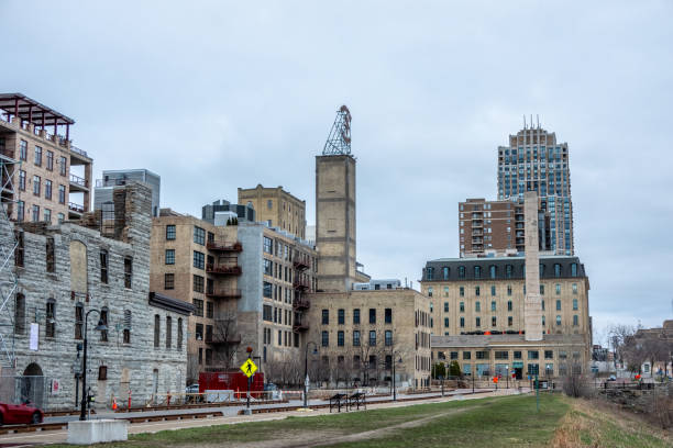 Minneapolis City Photo downtown skyline Minnesota early spring – Foto