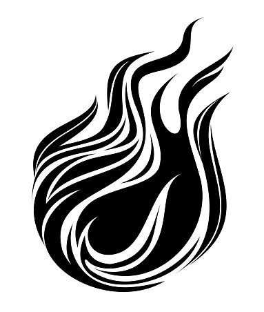 fireball design silhouette