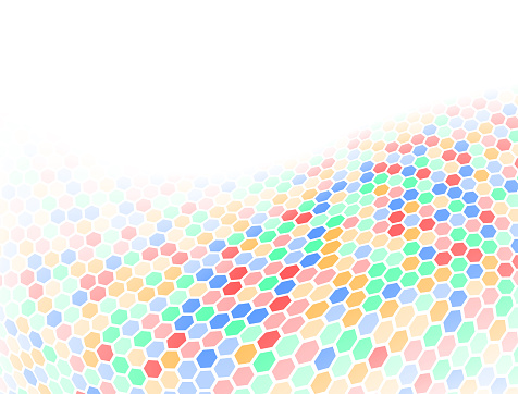 colorful hexagons pattern template background