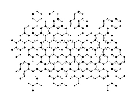 abstract molecular structure pattern group design