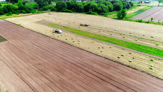 Tractor Agriculture Farming Aerial View