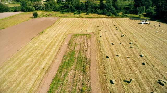 Tractor Agriculture Farming Aerial View
