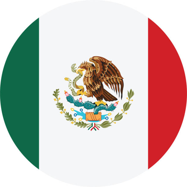 mexico flag. button flag icon. standard color. circle icon flag. 3d illustration. computer illustration. digital illustration. vector illustration. - mexico world trade center点のイラスト素材／クリップアート素材／マンガ素材／アイコン素材