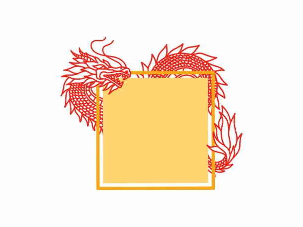 китайская рамка рамка фоновая иллюстрация. угловая граница китайского нового года. новогодняя рамка фоновая иллюстрация. иллюстрация гран - new year 2024 stock illustrations