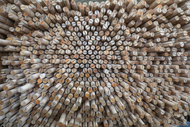 Cross section pattern of wooden spade handle