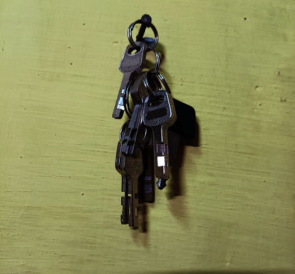 Indonesians often hang keys on the wall to make it easy to find them