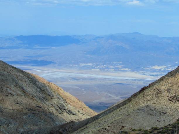 View of Death Valley near Aguereberry Point View of Death Valley near Aguereberry Point . High quality photo low viewing point stock pictures, royalty-free photos & images