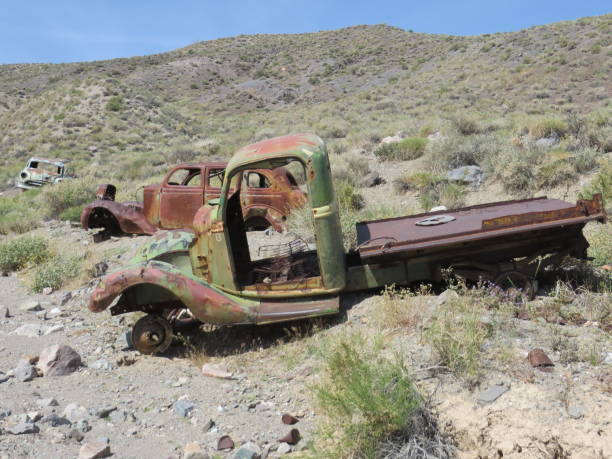 istock Several Rusty Abandoned Vehicles in Death Valley National Park 1976632112