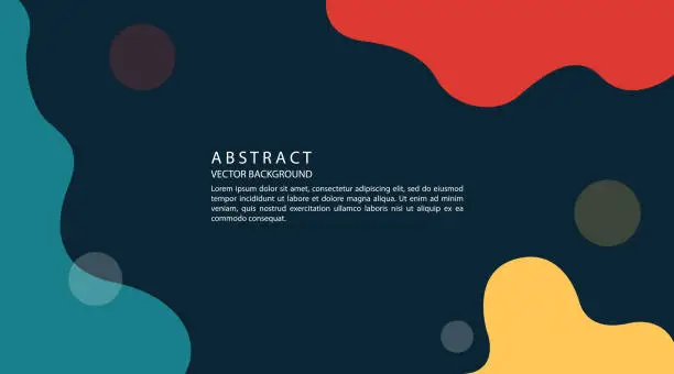 Vector illustration of Dynamic style background design with liquid concept.