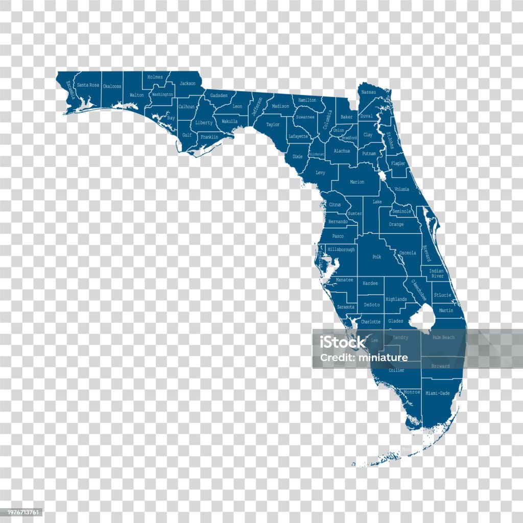 Florida Government Vector Florida Map Stock Illustration - Download Image Now - Abstract ...