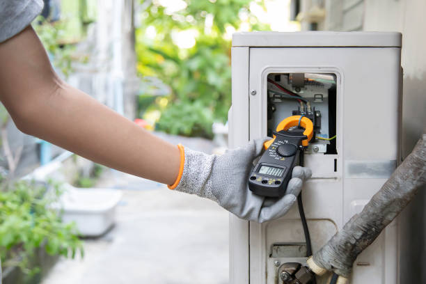 istock air condition outdoor unit compressor install outside the building. 1976739747
