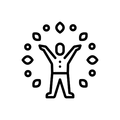 Icon for wellness, yoga, health, summation, peaceful, wellbeing, fitness, workout, relaxation, happiness, healthy