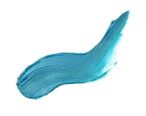 istock Abstract brushstroke of blue paint isolated on white 1976758793