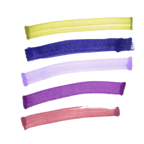 istock Color highlight stripes, banners, brushes drawn with markers. Stylish highlight elements for design. 1976772175