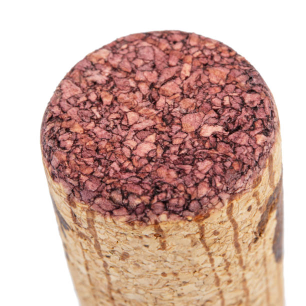 Wine cork vintage isolated on the white background