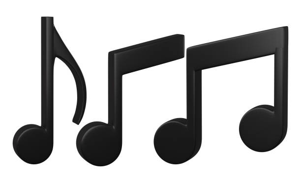 istock Set of melody icon 3D render, isolated on white background 1976804500