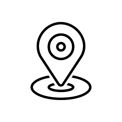 Icon for pointer, destination, point, location, pin, position, navigation, place, marker, gps, situation, locale