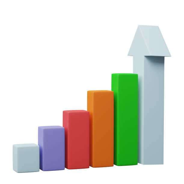 istock 3D render. Business infographic with stock diagrams and statistic bars chart isolated on transparent background. Financial line graphs and charts for presentation and finance report. 1976808248