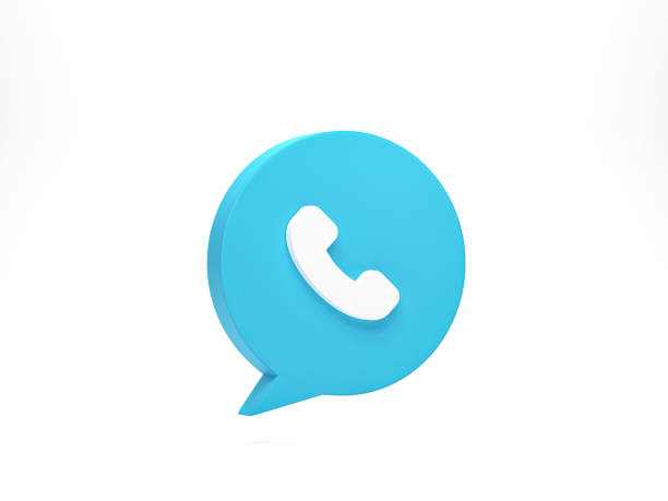 istock 3D rendering, 3D illustration. Phone call icon in speech bubble isolated on white background. Telephone receiver simple minimal style. 1976827687