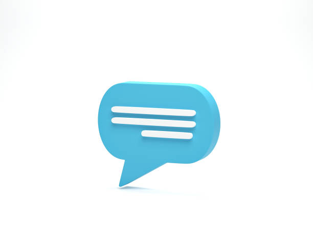 3D rendering, 3D illustration. Chat Bubble icons isolated on white background. Talk balloon icon. Speech bubble symbol.