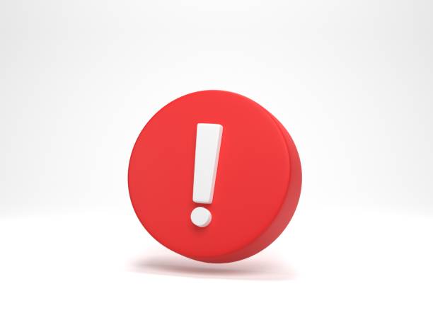 istock 3D rendering, 3D illustration. Exclamation mark symbol. Attention or caution sign icon isolated on white background. Hazard warning concept 1976830906