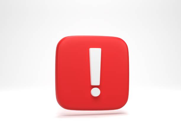 istock 3D rendering, 3D illustration. Exclamation mark symbol. Attention or caution sign icon isolated on white background. Hazard warning concept 1976830909