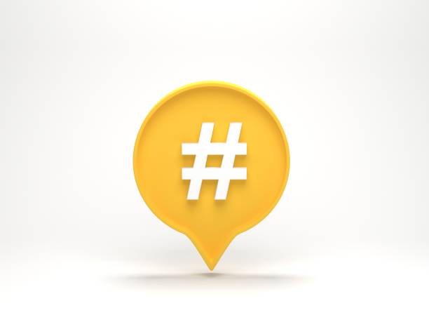 istock 3D render, 3D illustration. Hashtag search link symbol in social media notification icon isolated on white background. Concept of comments thread mention or micro blogging pr. 1976831432