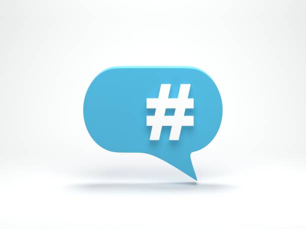 istock 3D render, 3D illustration. Hashtag search link symbol in social media notification icon isolated on white background. Concept of comments thread mention or micro blogging pr. 1976831434