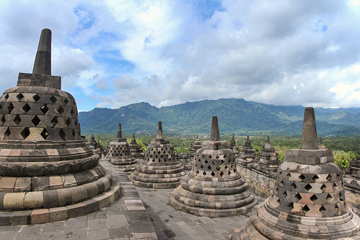 Borobudur the biggest budhist temple, Indonesia