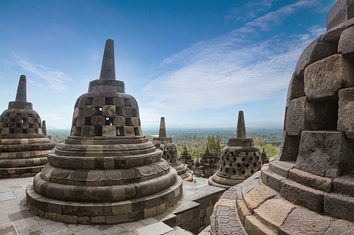 Borobudur the biggest budhist temple, Indonesia