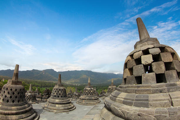 Borobudur the biggest budhist temple, Indonesia