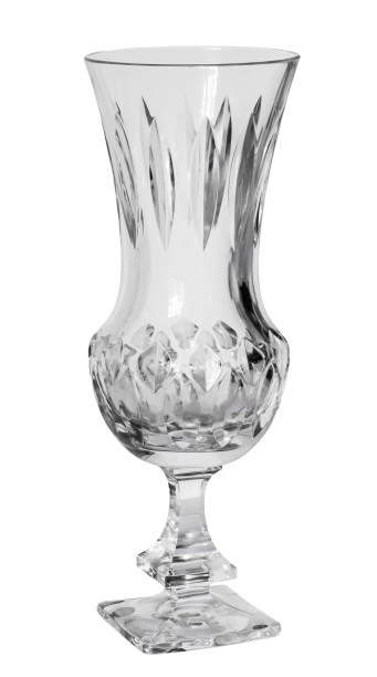 Bulb fluted crystal vase stock photo