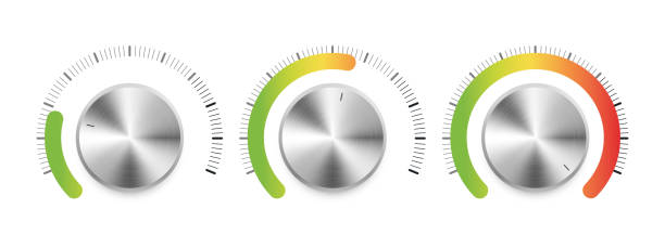 Volume control. Mood scale. Satisfaction indicator. Performance measurement client satisfaction. Vector illustration Volume control. Mood scale. Satisfaction indicator. Performance measurement client satisfaction. Vector illustration off balance stock illustrations