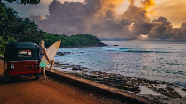 istock Surfing in Sri Lanka, Hiriketiya. 1976916503