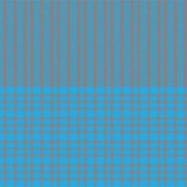 Vector illustration of Blue Asymmetric Plaid textured Seamless Pattern Design