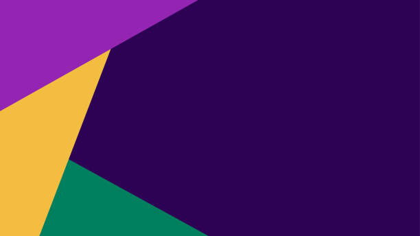 Mardi Gras Abstract Geometric Banner. Purple, Green, And Yellow Colors. Vector Wallpaper Mardi Gras Abstract Geometric Banner. Purple, Green, And Yellow Colors. Vector wide format Wallpaper mardi gras flyer stock illustrations