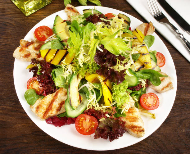 istock Mixed Salad with grilled Chicken, Avocado and Mango 1977018153