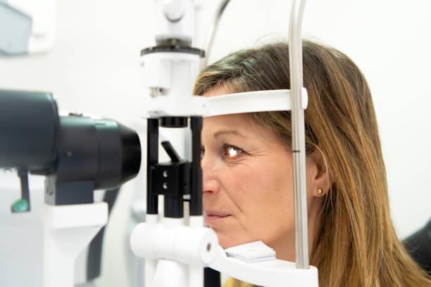 istock Woman during an eye vision exam in a modern clinic 1977021831