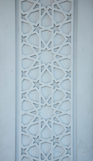 Beautiful oriental pattern, stone carving. Muslim pattern