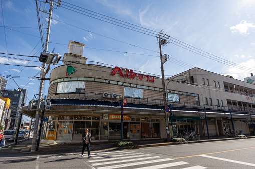 Matsusaka, Japan - October 10, 2023 : Bell Town Shopping Street at Matsusaka in Mie Prefecture, Japan.