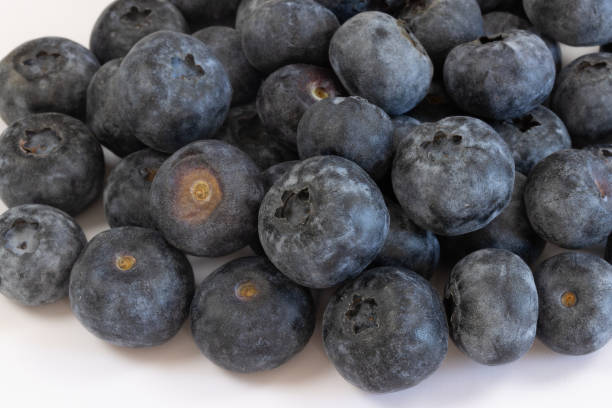 pile of fresh blueberries, close-up - medicine closed antioxidant close to ストックフォトと画像