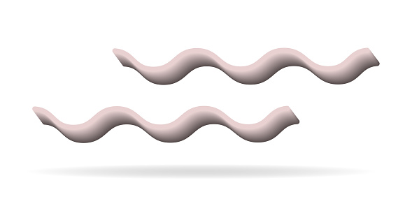 A design element in the form of three-dimensional waves. 3 D.