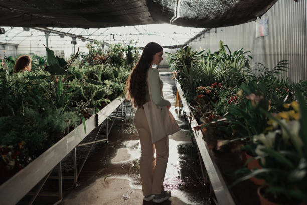 istock Client looking at the plants of a greenhouse 1977165204