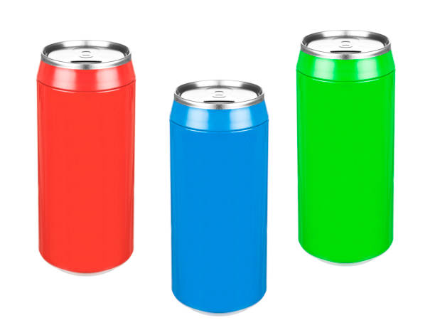 istock Aluminum blue, red and green soda cans isolated 1977171592