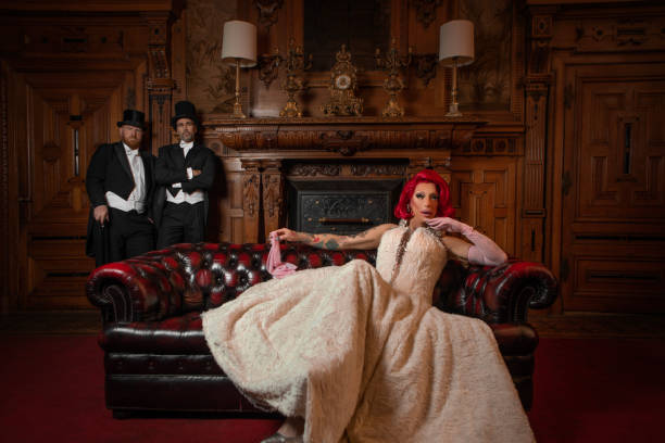 istock A beautiful elegant 1920s style redhead drag queen with chaperones 1977186084