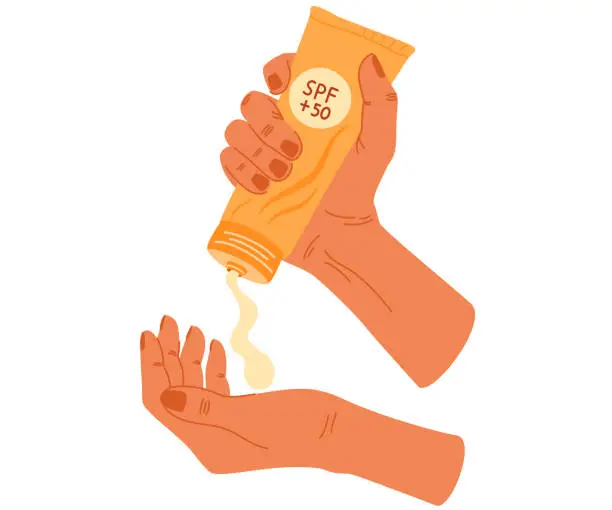 Vector illustration of 1502_sunscreen