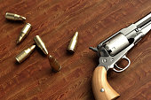 Old Revolver with Bullets